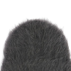 Bonnet unisexe en coton côtelé blanc avec revers et strass, idéal pour l'hiver et les activités décontractées en extérieur - Product Image 5