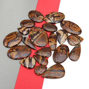 Cabujón de Jaspe Natural Australiano, Corte Ovalado Cojín, Color Marrón, Gema Suelta, Suministros al por Mayor para Fabricación de Joyas - Product Image 6