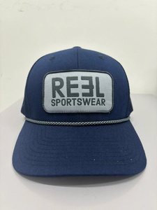 Made by Vietnam Factory, 6 Panel Structured Mesh with Customized Woven Patch Logo Trucker Hat, Sporty Daily <b>Accessory</b> for Adult - Product Image 1