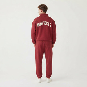 Ensemble de survêtement respirant pour homme Hawk Eye Sports, en molleton fin 300g, avec sweat à capuche et pantalon boutonné intégral, idéal pour l'hiver - Product Image 5