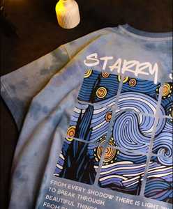 T-shirt graphique unisexe surdimensionné à manches courtes col rond en coton, style streetwear décontracté, impression numérique vintage, été, personnalisable OEM/ODM - Product Image 5