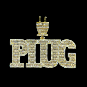 Luxury look Hiphop Style 925 Silver <b>Plug</b> Pendant Necklace Micro Pave Zircon Men's Jewelry Everyday Wear - Product Image 3