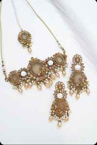 Parure de bijoux indiens de qualité supérieure pour mariée, collection AD 2025, moissanite luxueuse pour mariage, fête, fiançailles, cadeau - Product Image 4