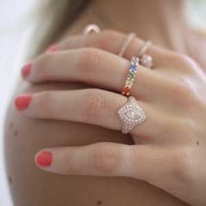 Custom Wholesale 10K 14K 18K Solid Gold Marquise Cut Lab Grown Diamond Bezel Pave Heavy Shield Face Chunky Signet Pinky <b>Ring</b> - Product Image 4