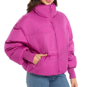 Chaqueta Acolchada para Mujer, Lista para Viajar, Diseño Sólido, Forro de Nailon, Ligera y Cálida, Ropa de Invierno - Product Image 2