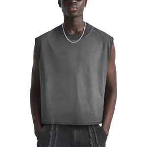 2025 T-shirt à poche sans manches pour hommes classique personnalisé T-shirt musculaire en coton doux avec poche poitrine T-shirt sans manches pour hommes - Product Image 3