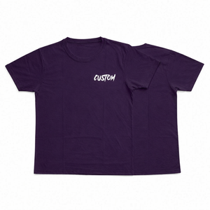 T-shirt pour homme personnalisé, violet foncé, respirant, séchage rapide, coton, col rond, décontracté, été, manches courtes, coupe classique - Product Image 1