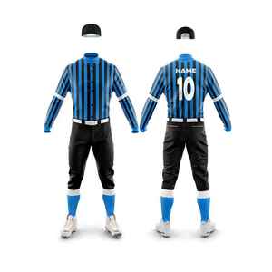 Ensemble de maillots de baseball pour hommes, fabricant de vêtements de sport personnalisés, pantalon de baseball, manches courtes, col en V, polyester respirant, taille adulte - Product Image 6