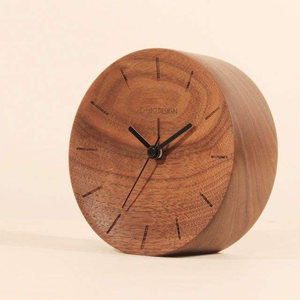 Horloge murale en bois de grande taille pour la décoration intérieure, horloge murale en bois avec cercle découpé au laser pour le salon - Product Image 1