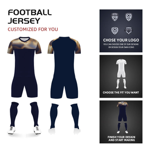 Vente en gros de maillots de football français personnalisés de haute qualité, ensembles d'uniformes rétro vierges de sublimation de Thaïlande pour hommes - Product Image 3