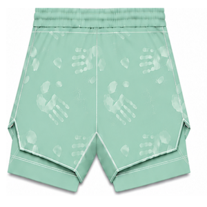 Ensemble de bain vert menthe et blanc, débardeur dos nageur sans manches avec short assorti, léger, séchage rapide, performance pour l'entraînement - Product Image 6
