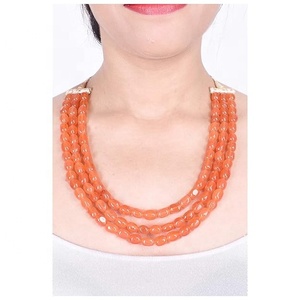 สร้อยคอเส้นใหญ่ของผู้หญิงที่มีความต้องการสูงมีโซ่18มาลาเกรด AAA บริสุทธิ์9-11มม. รูปไข่หยกสีเขียว - Product Image 5