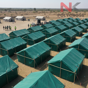 ผ้าใบกันน้ำสำหรับงานหนัก ผลิตโดย NGO วัสดุเคลือบผิว ทนทานต่อสภาพอากาศ ใช้สำหรับงานก่อสร้างบ้านพักชั่วคราวและที่พักพิง - Product Image 4