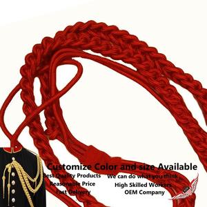 Aiguillette Táctica Roja de Alta Calidad, Cordón de Hombro para Uniforme Táctico, Accesorios para Uniforme - Product Image 3