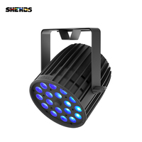 SHEHDS - Foco LED de Aluminio Fundido a Presión con Zoom, 18 x 18 W, RGBWA UV 6 en 1, Iluminación para Escenarios, Bodas
