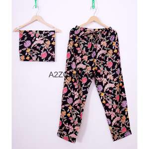 ชุดนอนผ้าฝ้ายแท้ 100% สำหรับผู้หญิง ลายดอกไม้พิมพ์ดิจิทัล ชุดเจ้าสาว ชุดเพื่อนเจ้าสาว ชุดนอนระบายอากาศได้ดี เหมาะสำหรับฤดูหนาวและฤดูใบไม้ผลิ - Product Image 4