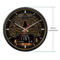 Horloge Athan Ronde 360°, Cadeau du Ramadan, Design Blanc Islamique, Heure de Prière Automatique, Hijri, Udr, Adhan, Horloge Jam Azan