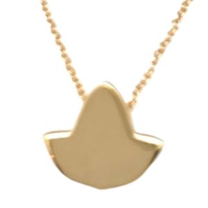 Collier en or vermeil 14 carats avec pendentif délicat en forme de lierre, chaîne élégante couleur or, bijou de mode minimaliste et raffiné - Product Image 4