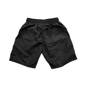 Shorts de sport pour hommes grande taille avec logo personnalisé, séchage rapide, taille élastique, en nylon gris, style streetwear - Product Image 2