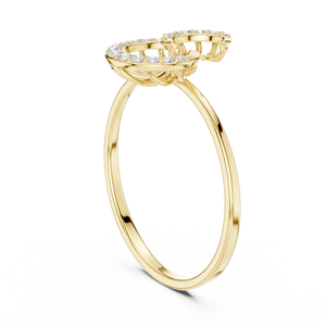 Anillo de Diamantes de Oro Sólido de 14k para Mujer, Corte Brillante Redondo, Anillo de Compromiso Clásico, Apilable, Diseño Minimalista, para Regalo - Product Image 4