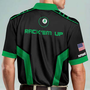 Camiseta de Lona Sólida con Estampado Digital por Sublimación Personalizada OEM para Jugadores de Billar, Camisetas Divertidas de Equipo para Hombres, Torneo de Billar, Snooker - Product Image 2