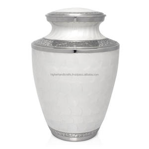 Urna de cremación funeraria azul real para adultos, urna de cremación para cenizas con acabado esmaltado, cenizas grandes, diseño sólido, suministros funerarios al por mayor - Product Image 4