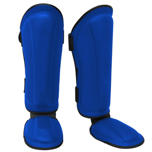 Protège-tibias professionnels en cuir pour entraînement MMA, Karaté, Kickboxing, conception personnalisée, fermeture à lacets thaïlandaise, durables et polyvalents - Product Image 3