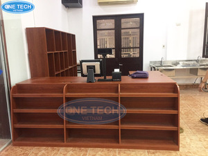 Wooden <b>Checkout</b> <b>counter</b> / Cashier desk Vietnam Free Combination 0.55m Customization Wood - Product Image 5