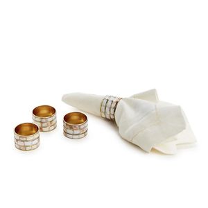 Hot Selling Design Brass <b>MOP</b> Napkin Ring Metal Napkin Ring With <b>MOP</b> Inlay Stainless steel Napkin Ring At Factory Wholesale Price - Product Image 2