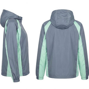Chaqueta Cortavientos Unisex con Capucha, Impermeable, Anti-UV, Deportiva, Ligera, Gris Verde Menta, para Actividades al Aire Libre - Product Image 4