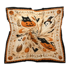 Pañuelo de satén de poliéster al por mayor, barato, unisex, para Halloween, fiestas, cosplay, decoración, turbante - Product Image 4