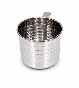Dheer International Stainless Steel Hammered Mug with Lid <b>Grey</b> Modern Design Travel Ready Gift Box Packaging - Product Image 2