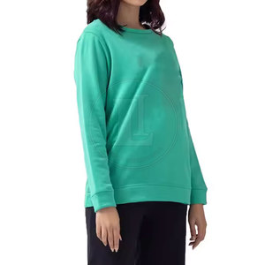 Sweat-shirt pour femme à logo personnalisé sur le devant, manches longues, 100% coton, écologique, respirant, de haute qualité, vente en gros - Product Image 5