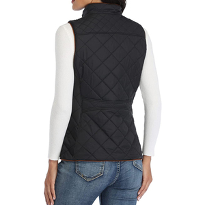 Unisex <b>Quilted</b> Sleeveless <b>Gilet</b> Vest Solid Color Windproof Fleece Autumn Outerwear with Zippered Pockets - Product Image 2