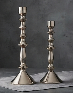 Handmade Candle Holder Silver Finished Unique Designs Curvy Holder Aluminum Candle Stand Wedding Centerpieces Table <b>Decorations</b> - Product Image 2