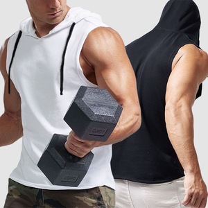 Custom Sleeveless Hoodie Wholesale Gym Tank Hoodie Athletic Workout Pullover Fitness Training Vest OEM ODM Private <b>Label</b> - Product Image 6