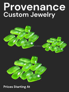 Piedra Briolette de Hidroplata Verde Menta AAA, Pulida a Mano, para Joyería, Natural, Facetada en Todas las Formas, FAIJAN GEMS Rajasthan - Product Image 3