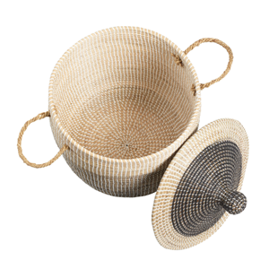 Wholesale Vietnam Seagrass <b>Baskets</b>, High-Quality Large Handwoven Laundry Hamper, Bulk Export Nice Style Storage <b>Baskets</b> - Product Image 4
