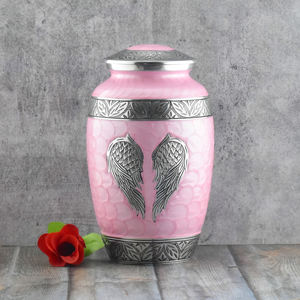 Urna Funeraria de Metal Blanco de Lujo al por Mayor, Jarra Conmemorativa con Elegantes Palomas Doradas y Acabado de Esmalte Pulido - Product Image 4