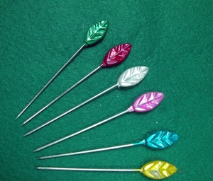 AA0072 Bead <b>Pins</b> Leaf style style | Head <b>Pins</b> Peach Heart | For Dressmaker, Craft, <b>Sewing</b> Project and DIY Decoration - Product Image 1