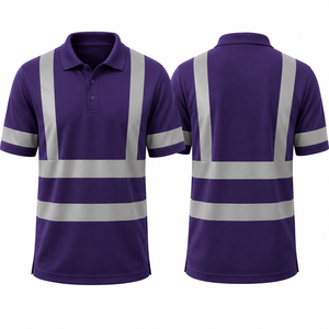 เสื้อโปโลสะท้อนแสงแบบหนาพิเศษสำหรับงานหนัก ระบายอากาศได้ดี ชุดทำงานเพื่อความปลอดภัย พร้อมแถบสะท้อนแสงความเข้มสูง สำหรับงานอุตสาหกรรม - Product Image 6