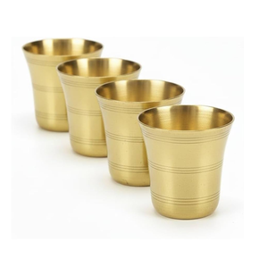 Verre à shot de luxe en laiton pour eau et vin, meilleur article de cuisine et de table, produit artisanal très vendu - Product Image 6