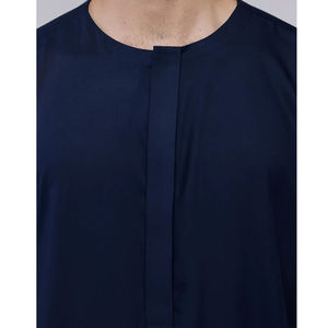 Adults Islamic Modest Solid Color Elegant Cotton Kaftan Jubbah <b>Thobe</b> High-quality Breathable Floor Length Comfortable - Product Image 6