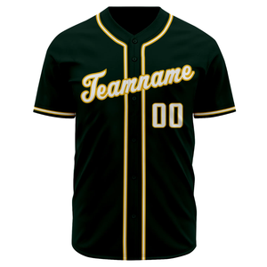 Maillot de baseball vert foncé à manches courtes, boutonné, uniforme d'équipe personnalisé, respirant, en polyester, chemise de sport athlétique - Product Image 2