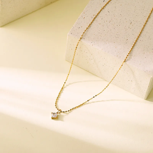 สร้อยคอทรงเรขาคณิตสำหรับผู้หญิง ทำจากสแตนเลส 304 ชุบด้วยทองคำแท้ 18K - Product Image 5