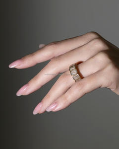 IGI/GIA Lab Grown Emerald Cut Diamond Vintage 14k Yellow Gold Wedding/Anniversary Ring Unisex Fine Jewelry for Party - Product Image 4