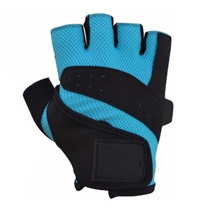 Anti-slip Leather Half Finger Breathable Lace-Up Closure Weightlifting Fitness <b>Gloves</b> for Men Women Gym Sports - Product Image 2