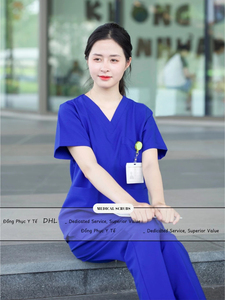 Conjunto de Uniformes Médicos Unisex con Cuello Alto |   Uniforme de Poliéster y Spandex que Absorbe la Humedad |   OEM y Marca Privada Disponibles - Product Image 3