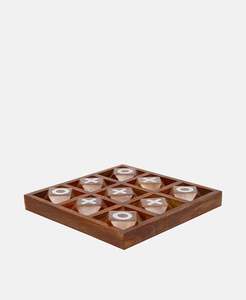 Eco Friendly Wooden Customized <b>Tic</b> Tac Toe Game Gift Accessories Wooden Game Customizable Designs & Durable Indoor Game Items - Product Image 4