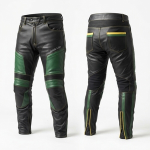 Pantalones de Motociclismo de Cuero Genuino Hechos a Mano para Hombre y Mujer, Tallas Personalizadas, Equipamiento de Carreras - Product Image 1